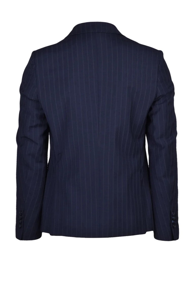 Grey Daniele Alessandrini Wool Stretch Jacket - Blue