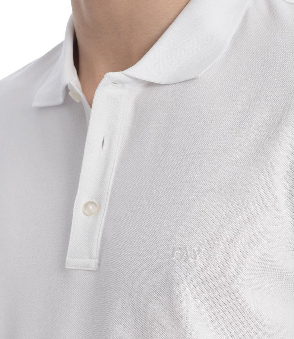 Fay Piqué Stretch Polo Shirt