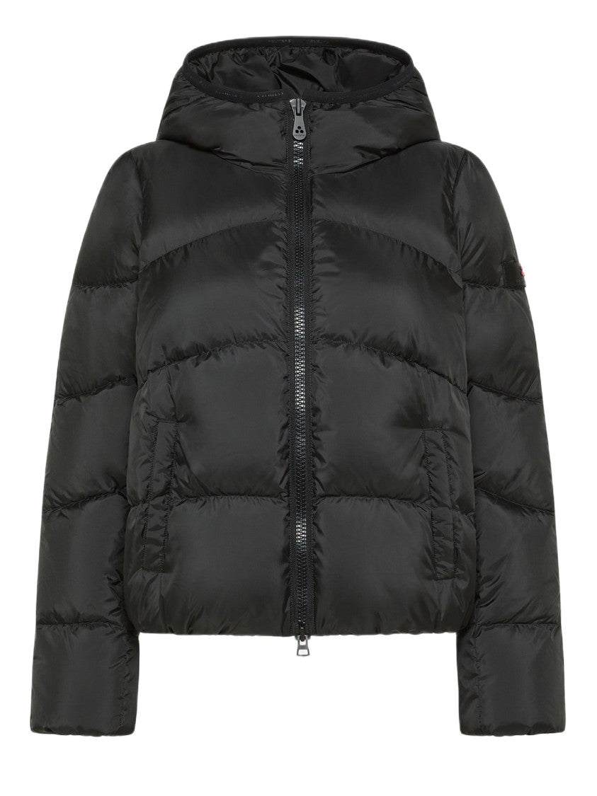 Peuterey Quilted Black Puffer Jacket With Hood