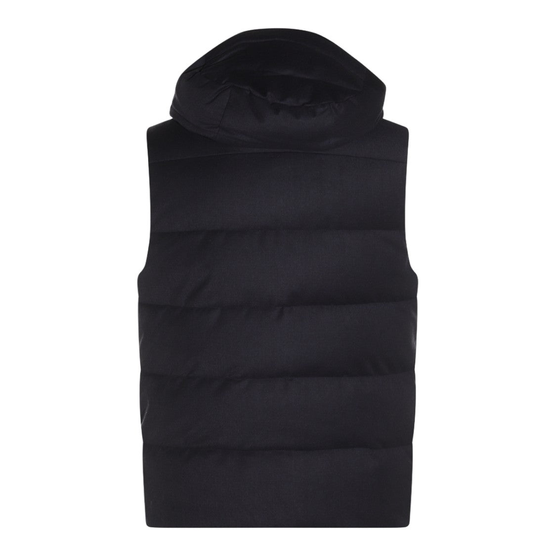 Moorer Sleeveless Padded Vest With High Collar