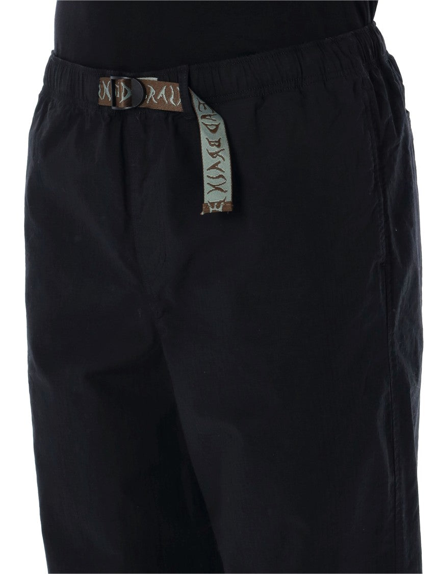 Brain Dead Straight-Leg Black Climber Pants With Adjustable Belt