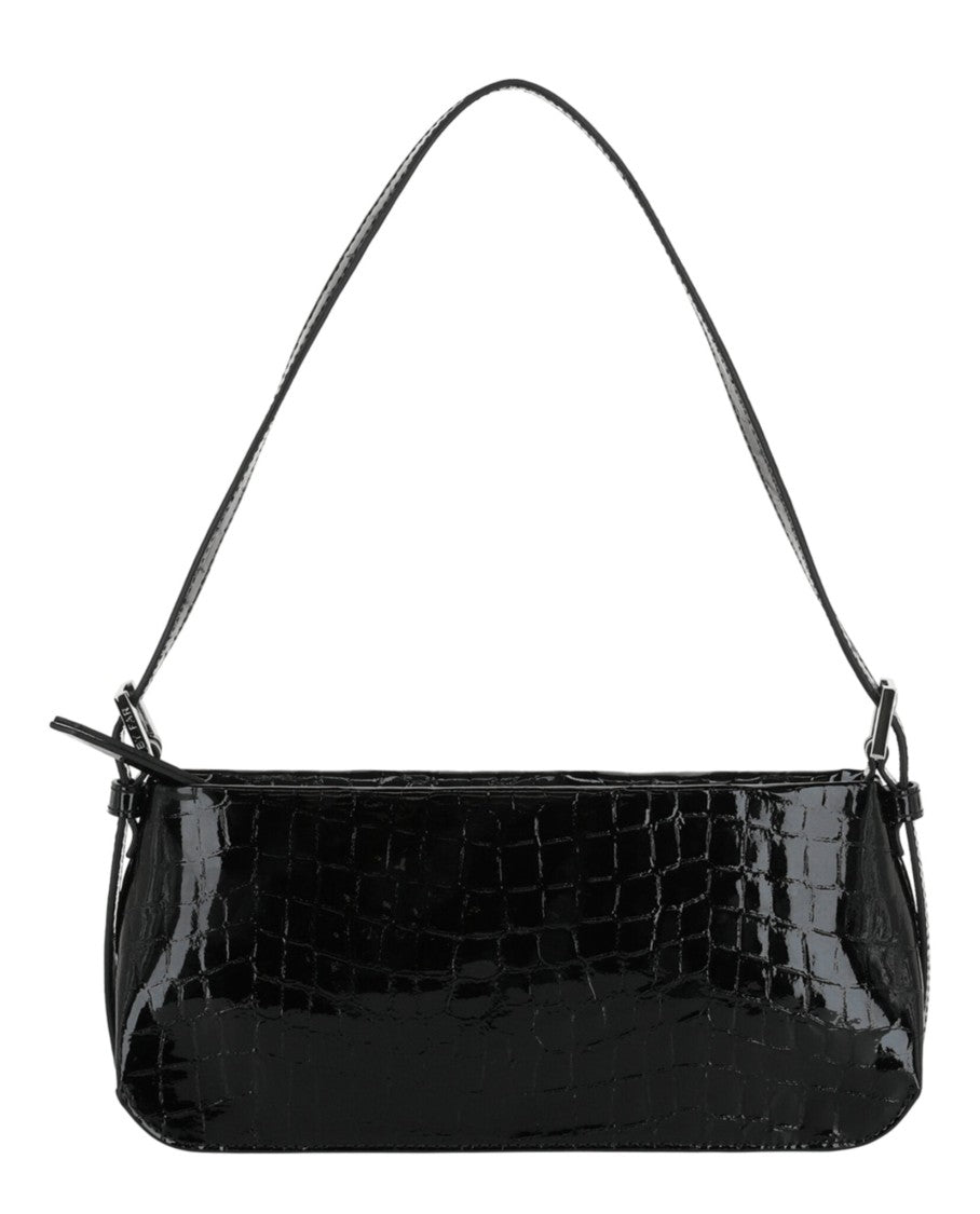 By Far Dulce Crocodile Embossed Shoulder Bag