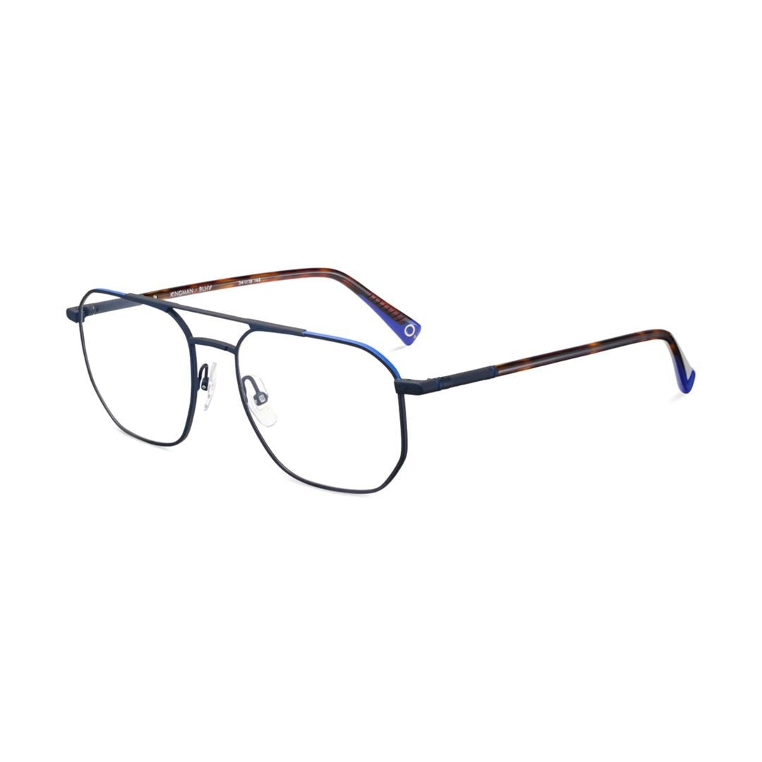 Etnia Barcelona Kingman Geometric Metal Frame Eyeglasses With Tortoiseshell Temples