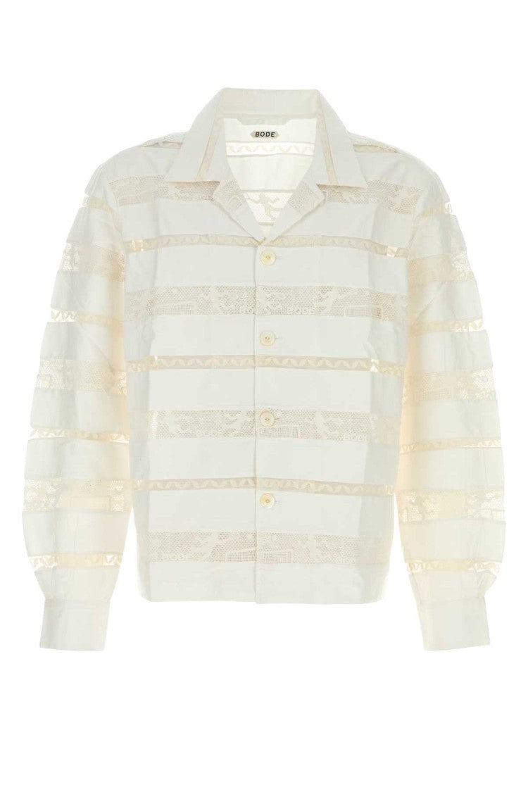 Bode White Poplin Shirt