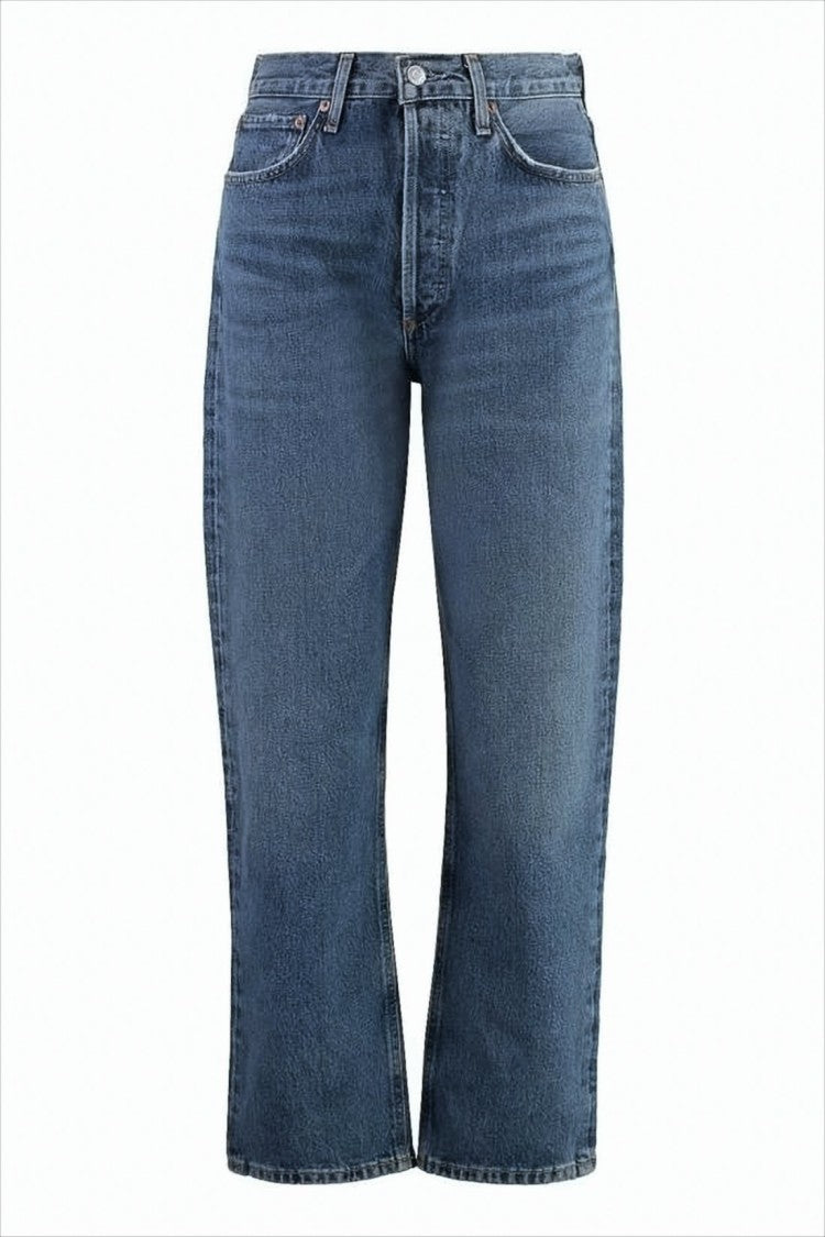 Agolde Mid-Rise Cropped Denim Trousers