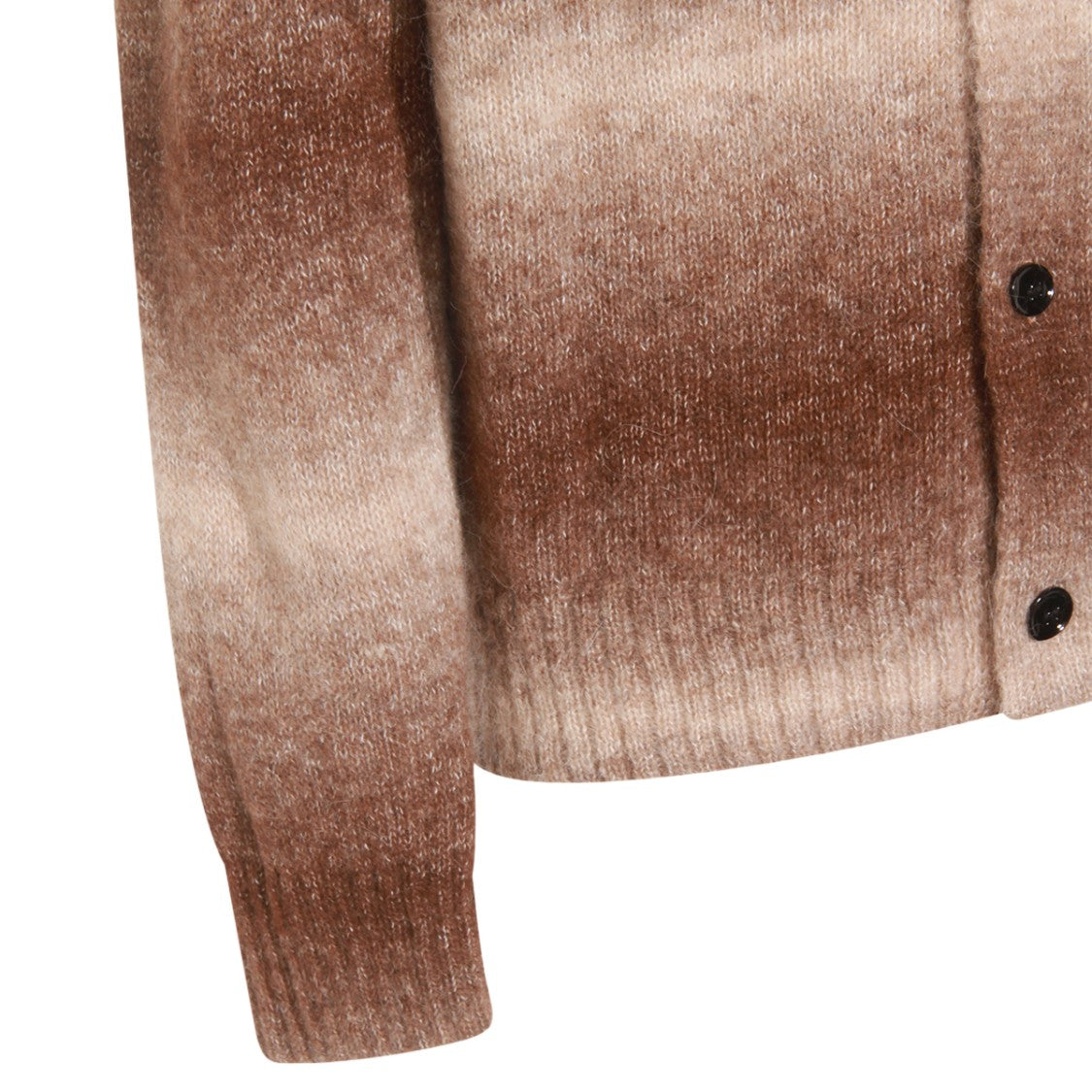 Nn.07 Gradient Pattern Brown Sweater With Classic Collar