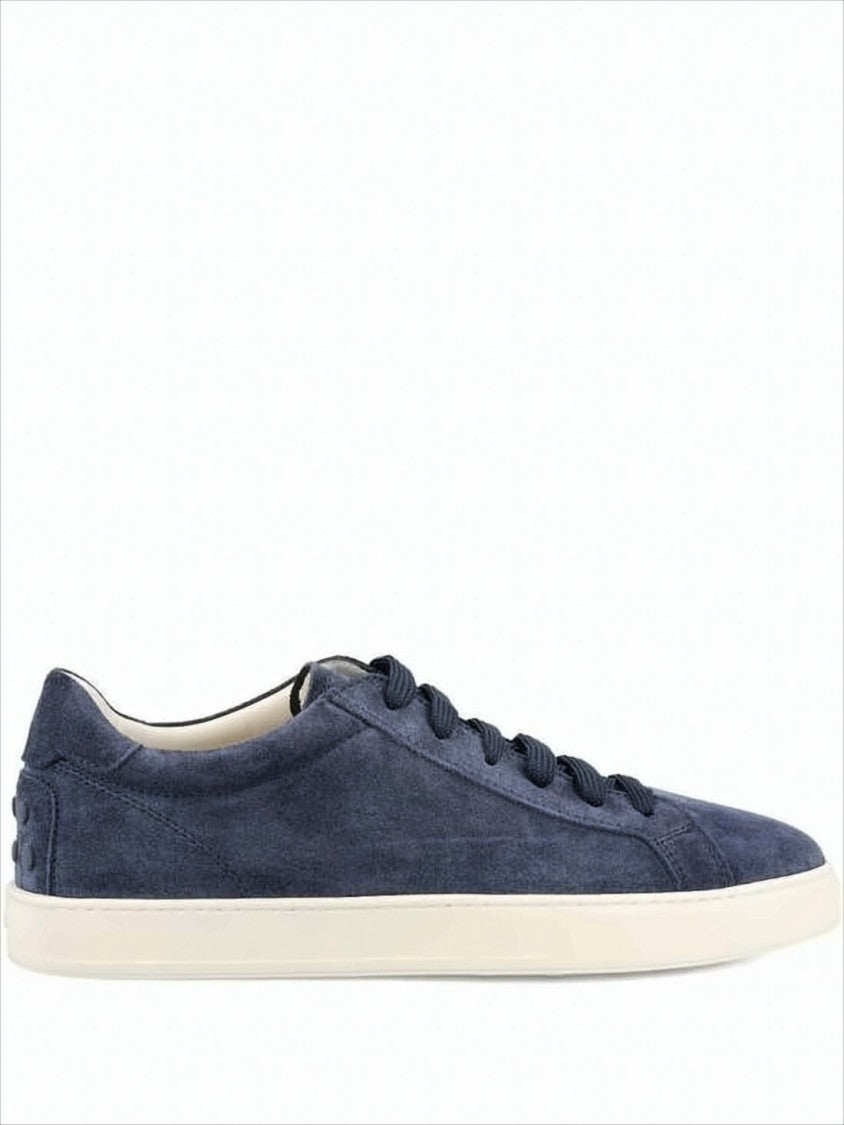 Tod's Blue Suede Low-Top Sneakers