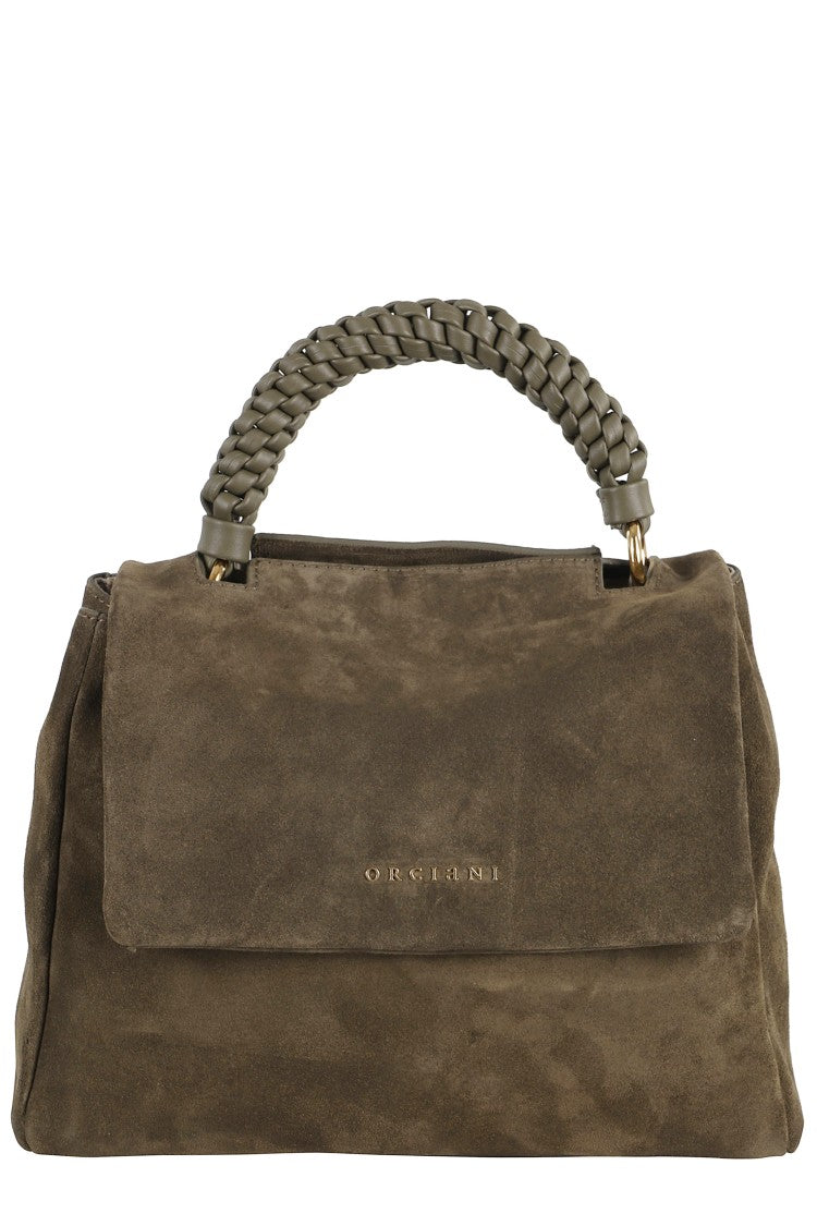 Orciani Structured Suede Shoulder Bag