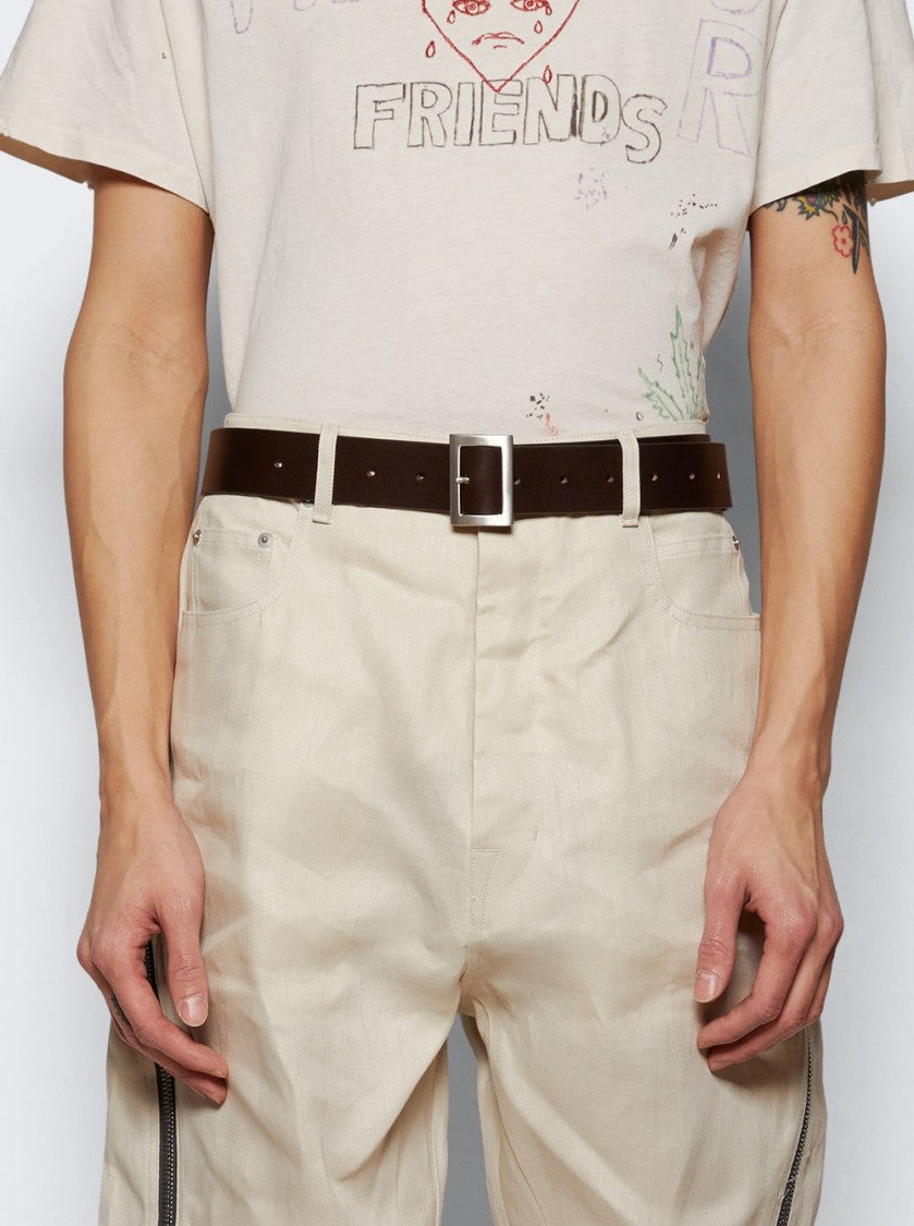 Rick Owens Stooges Belt Mahogany