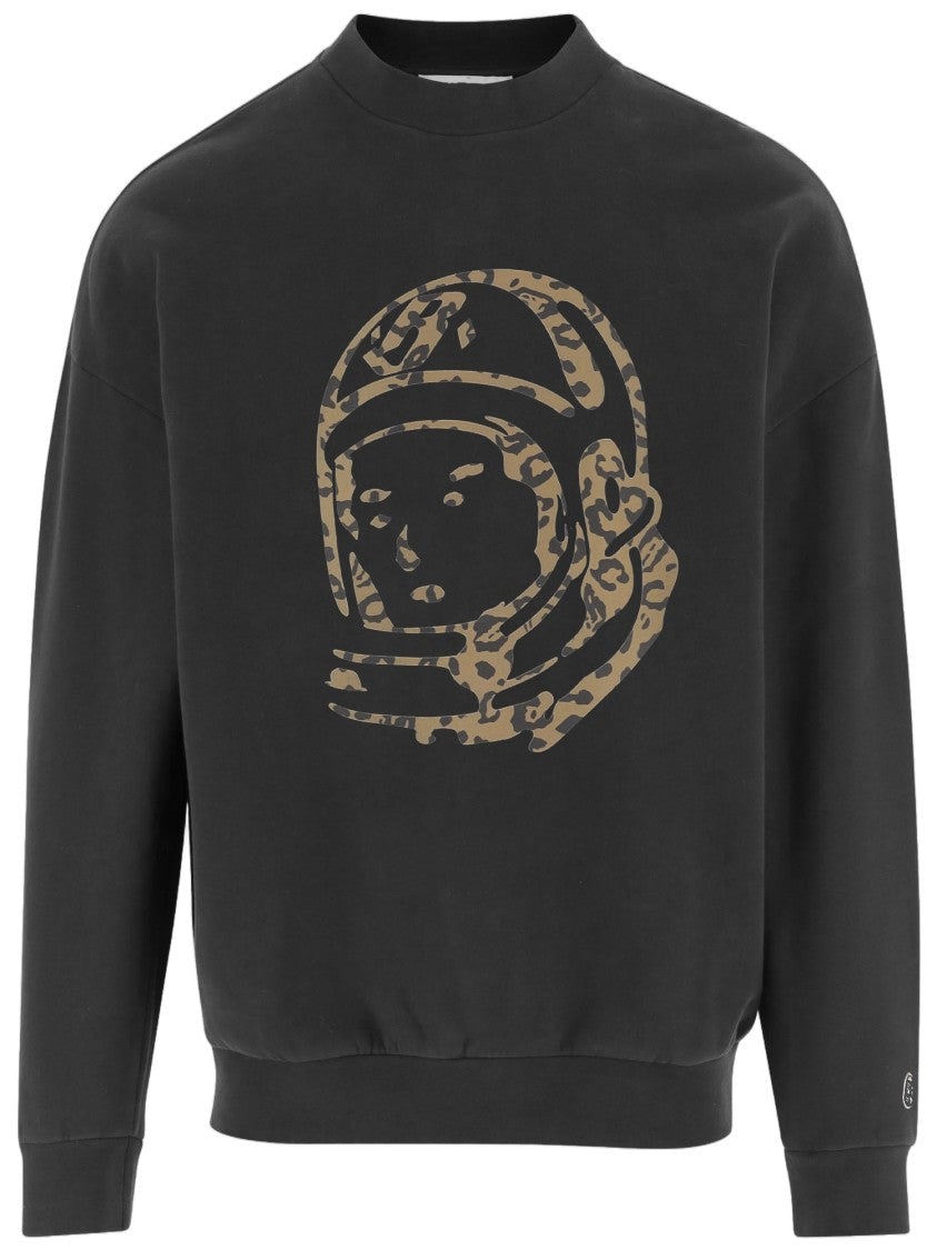 Billionaire Black Contrast Logo Cotton Sweatshirt