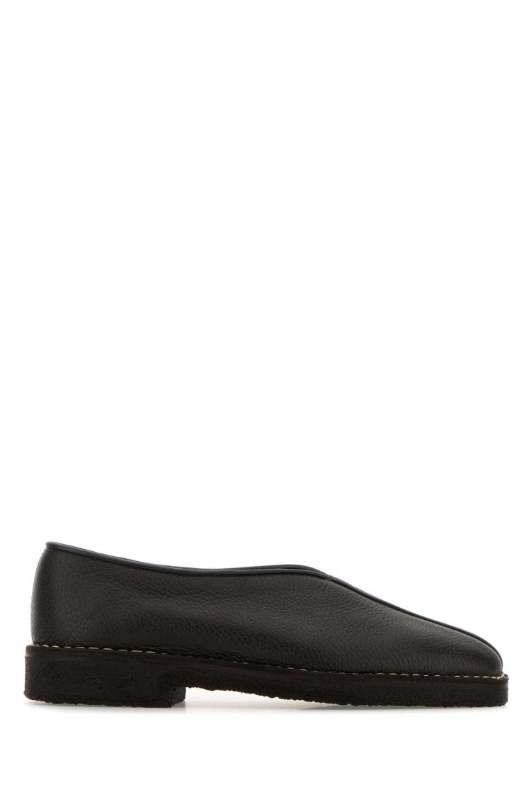 Lemaire Dark Brown Leather Ballerinas