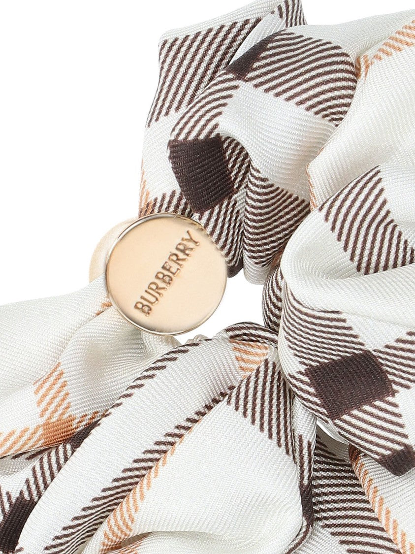 Burberry "Check" Scrunchie – Cream