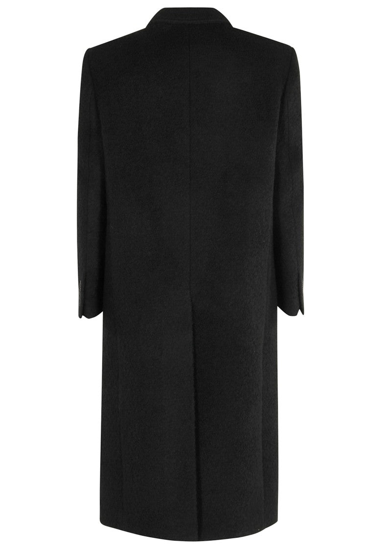Dunst 2-Way Boucle Wool Coat With Lapel Neckline And Flap Pockets
