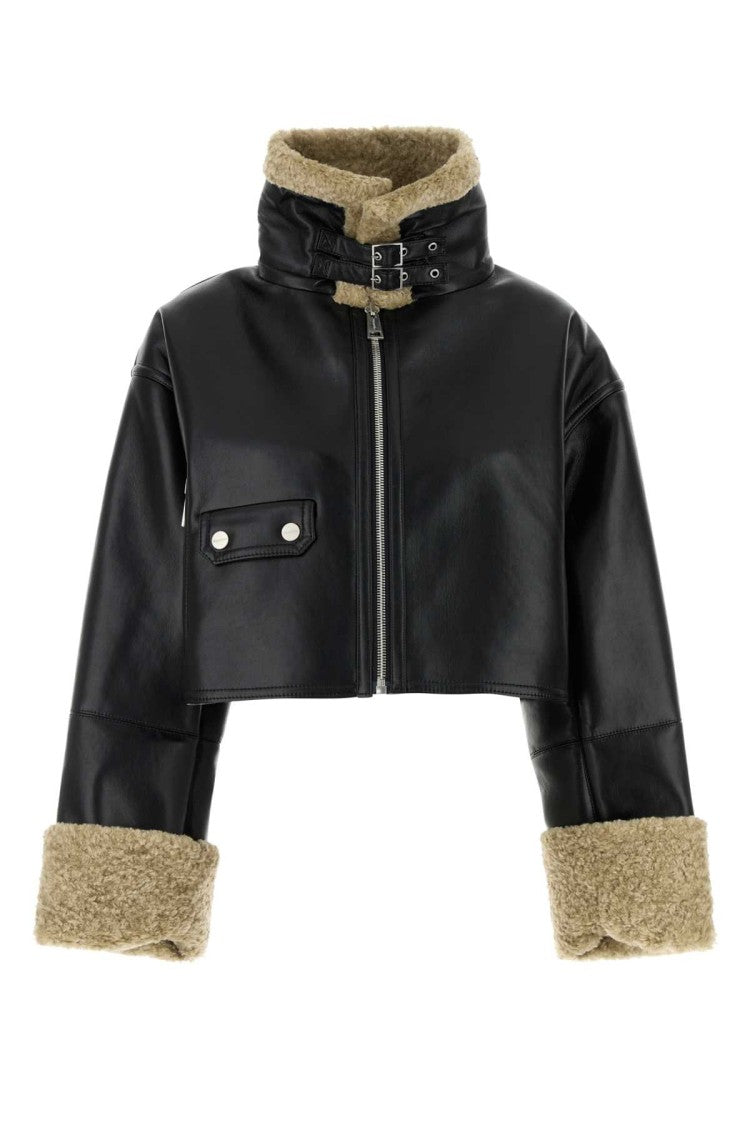 Nanushka Black Synthetic Leather Jemma Jacket