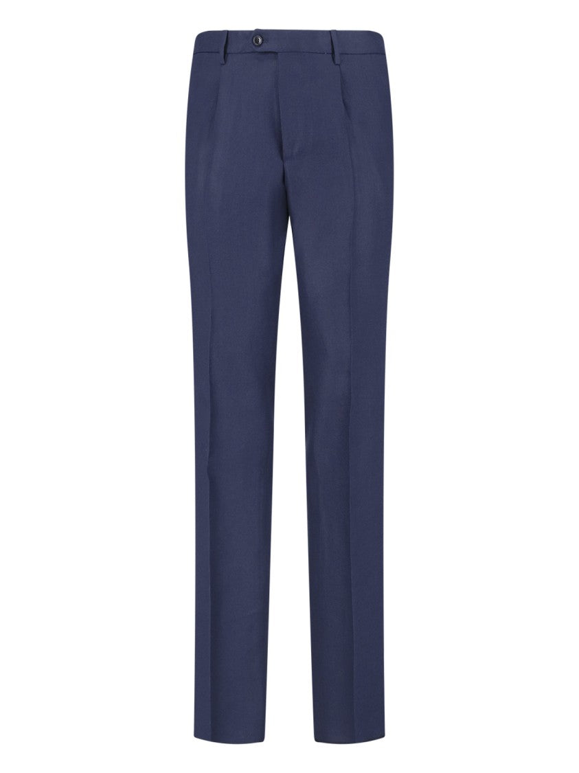 Tagliatore Navy Blue Double-Breasted Linen Suit