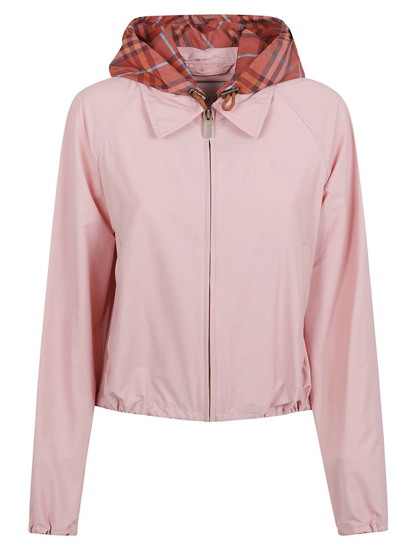 Burberry Short-Cut Nylon Jacket With Equestrian Knight Print