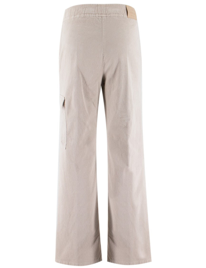 Panicale Fine-Ribbed Trousers With Elasticated Waist