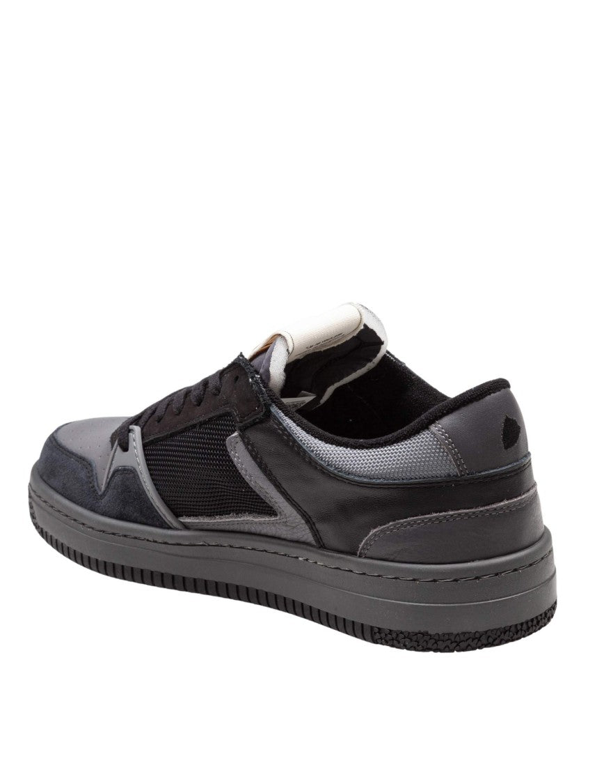 Philippe Model La Grande Leather And Suede Sneakers, Black