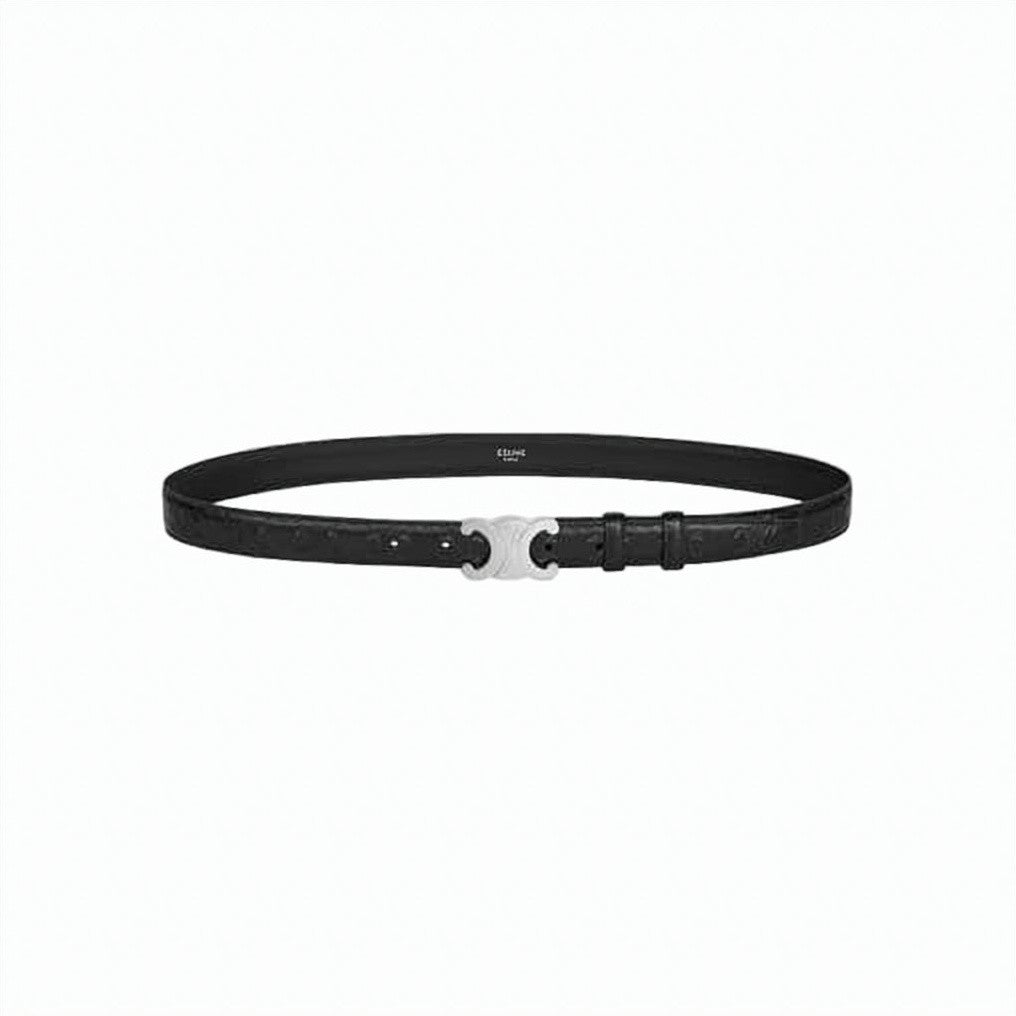 Celine Leather Belt With Double-C Buckle