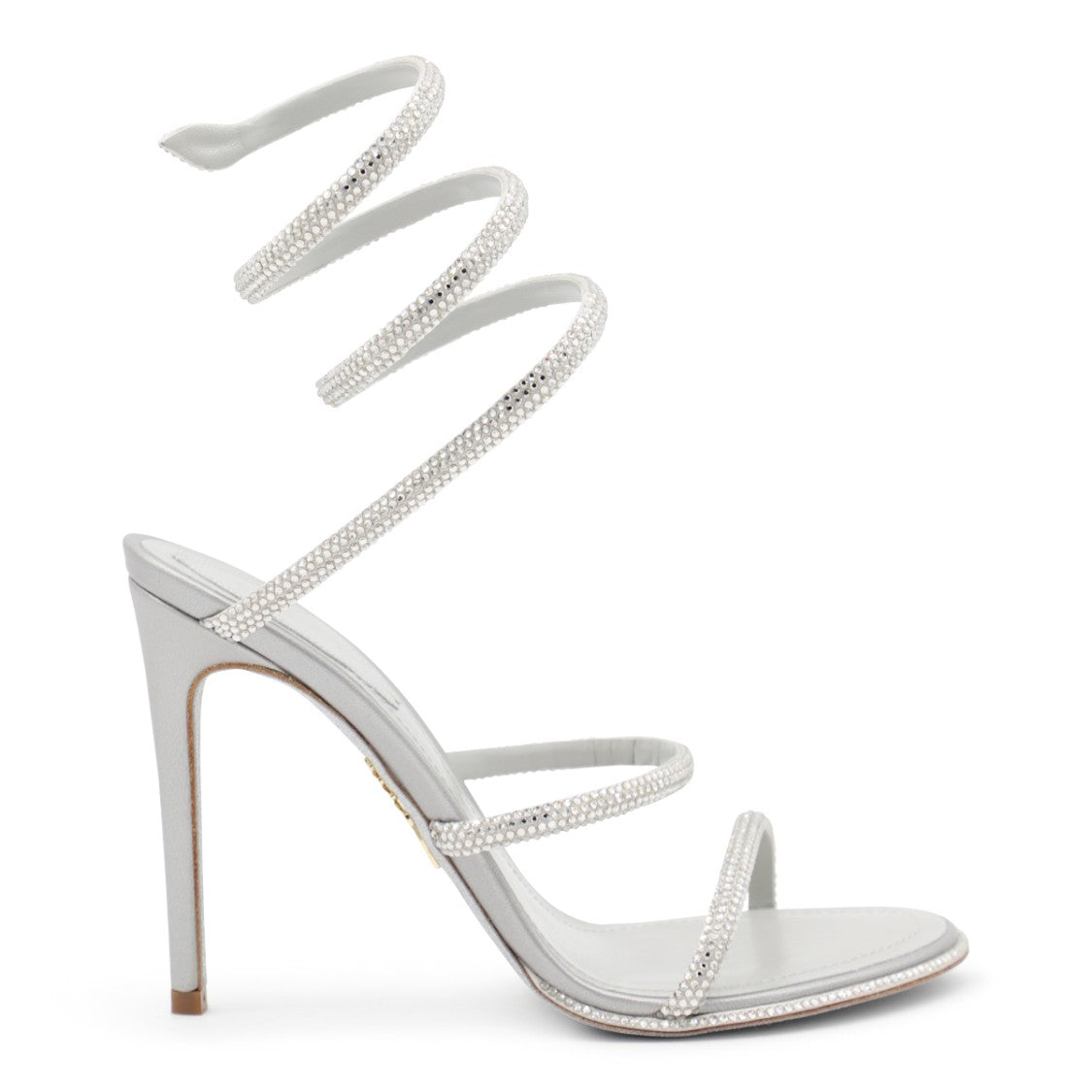 René Caovilla Silver Strass Stiletto Sandals