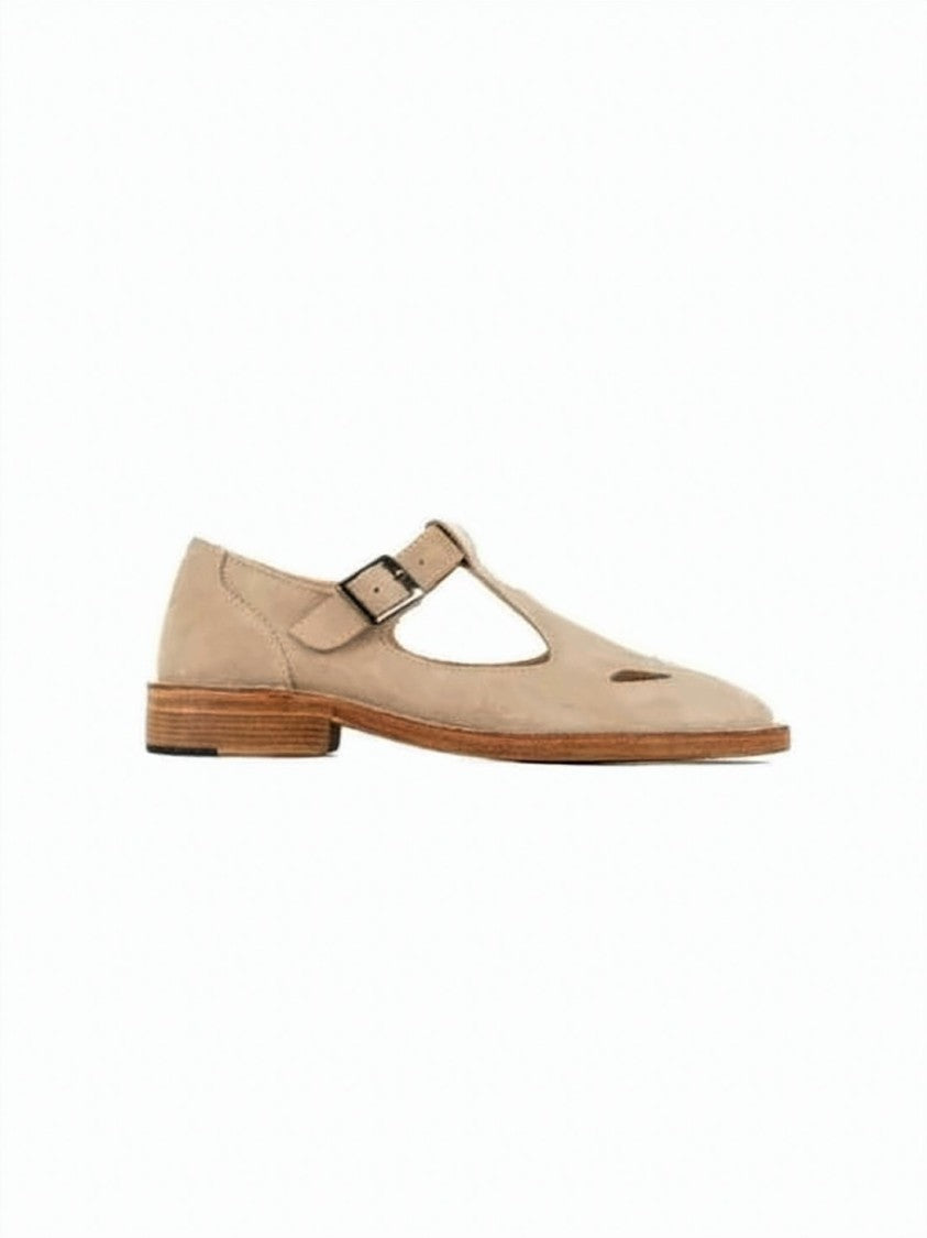 Astorflex Suede T-Strap Sandals With Leather Sole