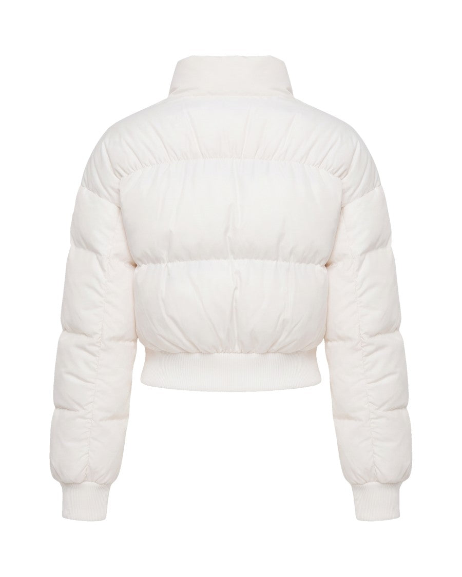 Elisabetta Franchi Butter Cropped Down Jacket