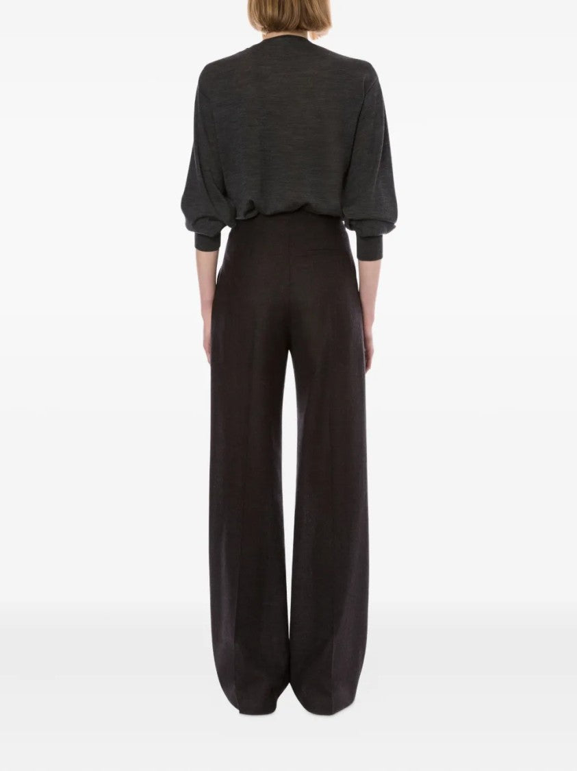 Alberta Ferretti Tailored Straight-Leg Minimalist Design Pants