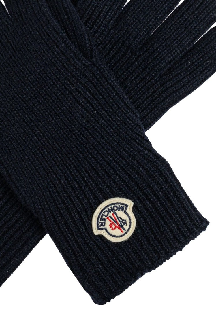 Moncler Ribbed Texture Knitted Gloves