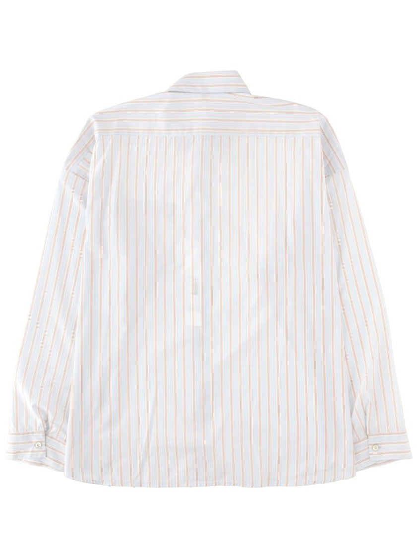 Sunflower Muted Vertical Stripes Cotton-Silk Shirt