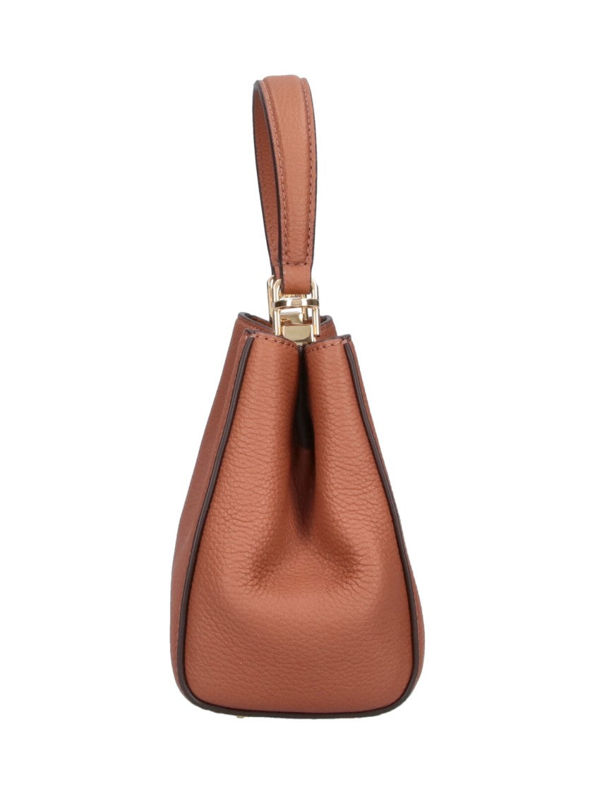 Tory Burch Brown Eleanor Mini Leather Handbag