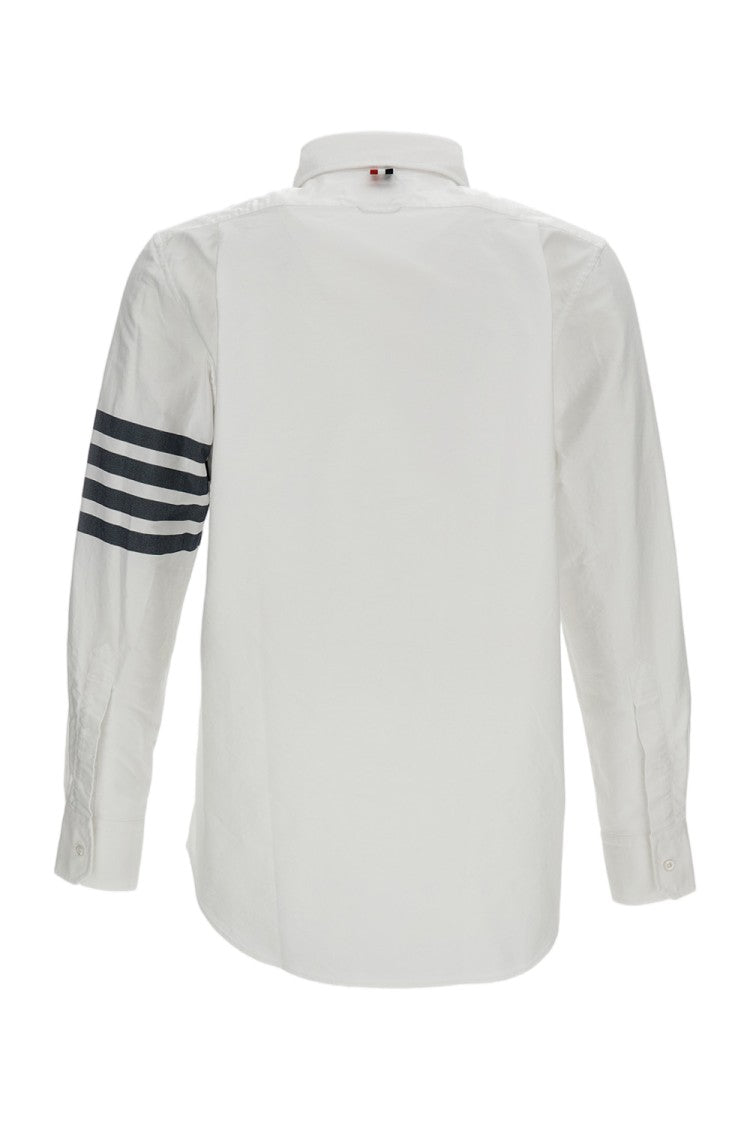 Thom Browne White Straight Fit Oxford Cotton Shirt
