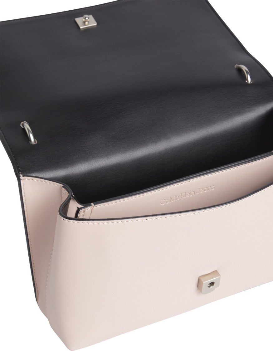 Calvin Klein Convertible Eco-Leather Shoulder Bag With Magnetic Flap Closure