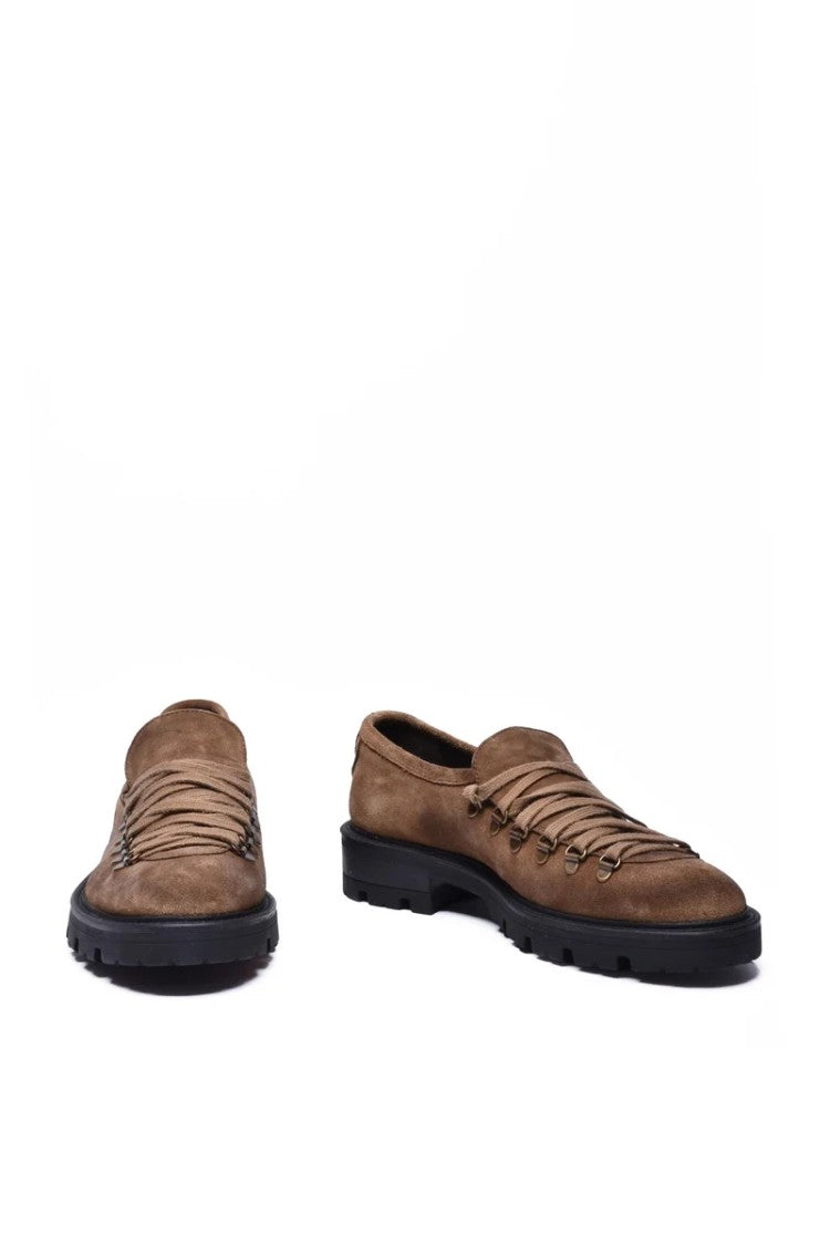 Ton Gout Suede Leather Lace-Up Shoes - Brown