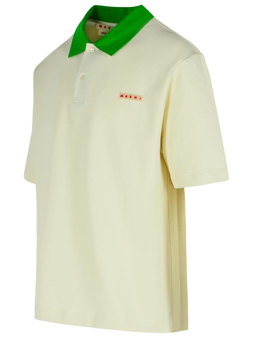Marni 'Glass' Cotton Blend Polo Shirt