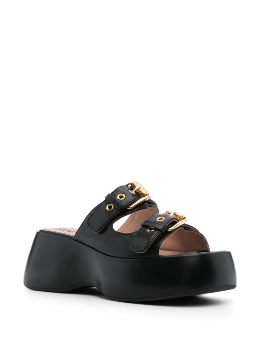 Moschino Square Open Toe Platform Sandals