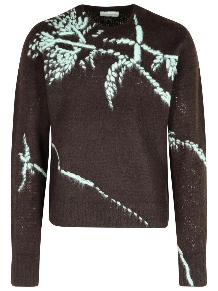 Dries Van Noten Brown Wool Blend Sweater
