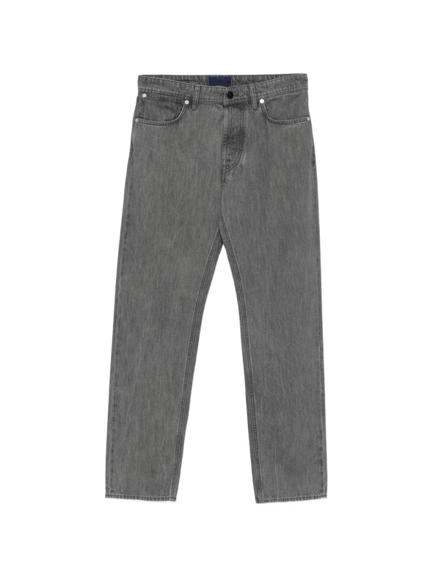 Stone Island Washed Grey Five-Pocket Straight-Leg Pants