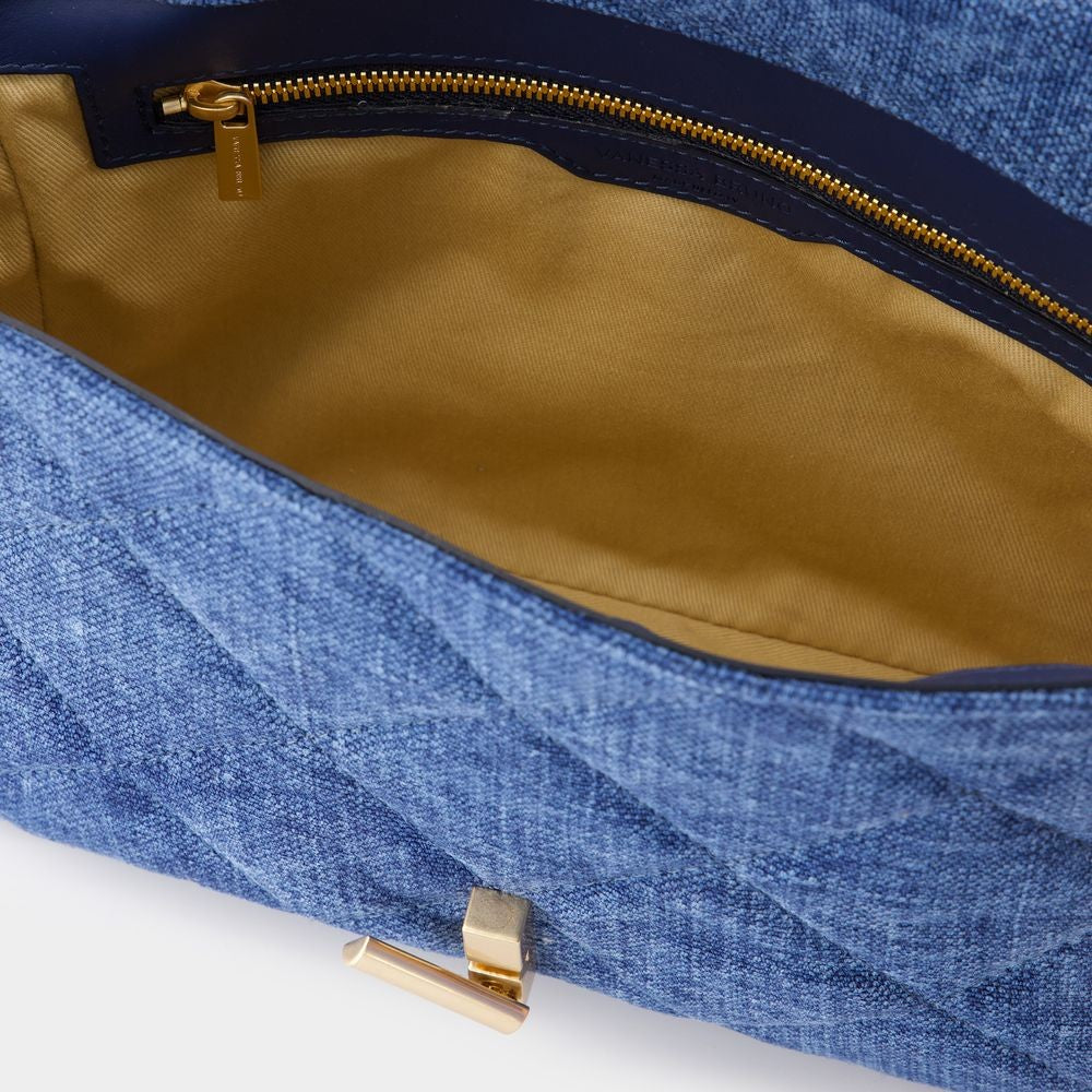 Vanessa Bruno Grand Moon Bag - Linen - Blue