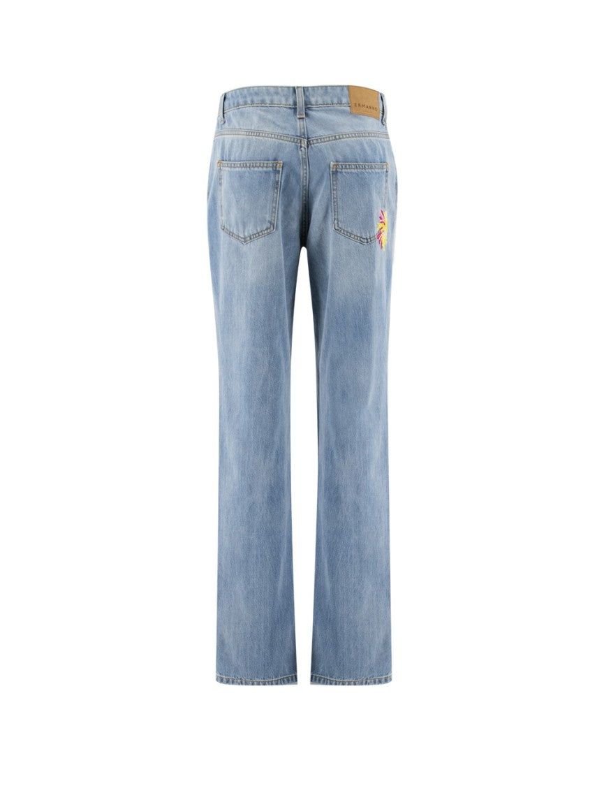 Ermanno Scervino Faded Wash Denim Trousers