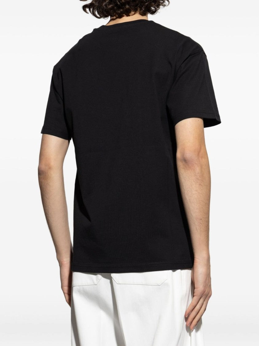 Givenchy Embroidered Slogan Black T-Shirt With Crew Neck