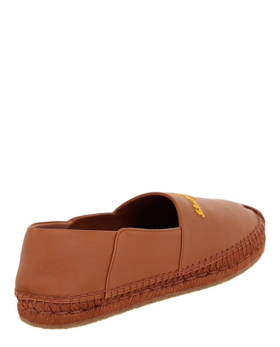 Ferragamo Gus Leather Espadrilles