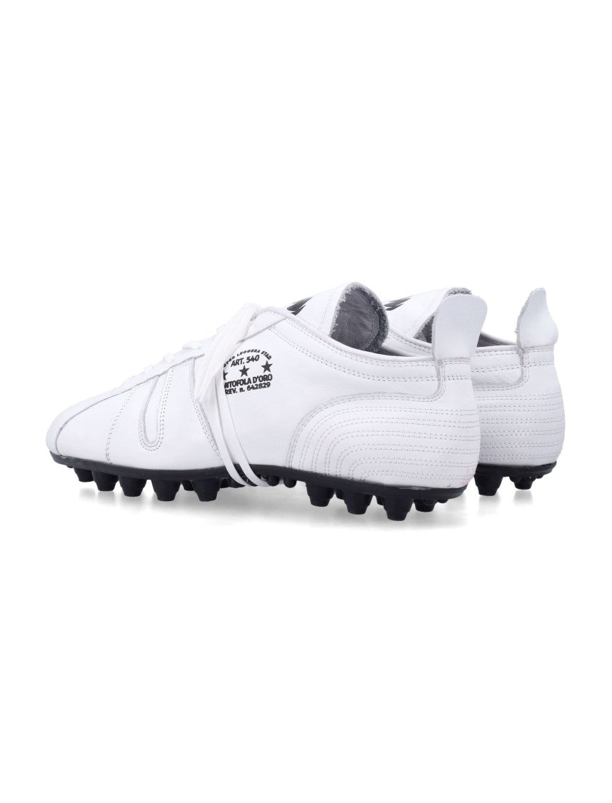 Pantofola D'oro 540 Football Inspired Black Leather Sneakers