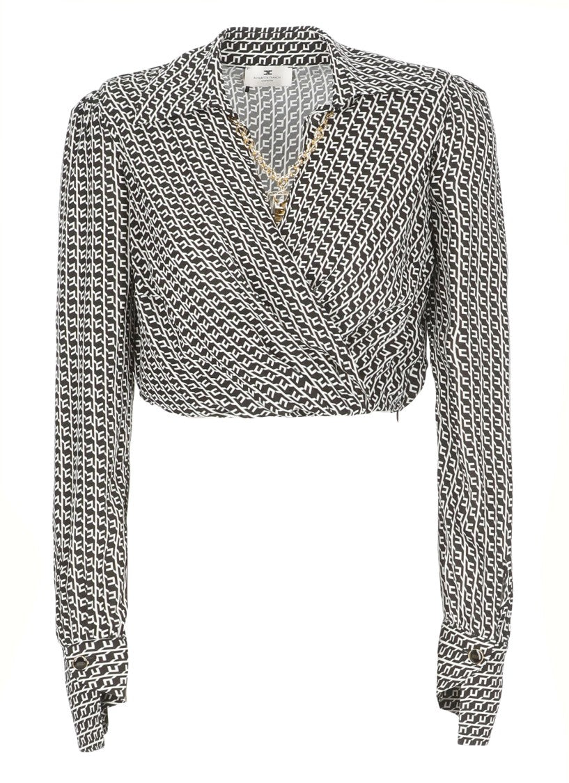 Elisabetta Franchi Viscose Shirt With Geometric Print