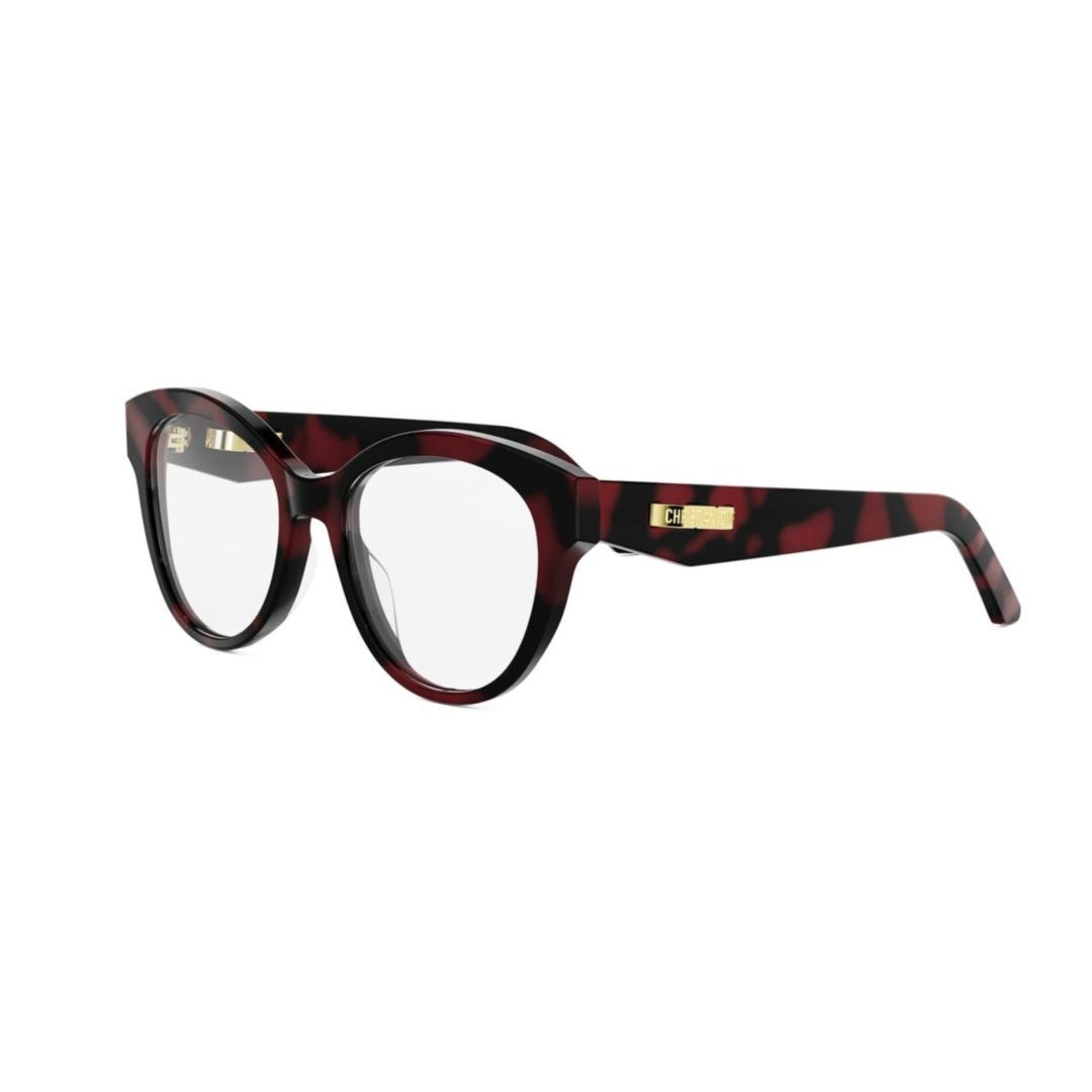 Dior Cd50129i Rounded Tortoiseshell Cat-Eye Acetate Eyeglasses