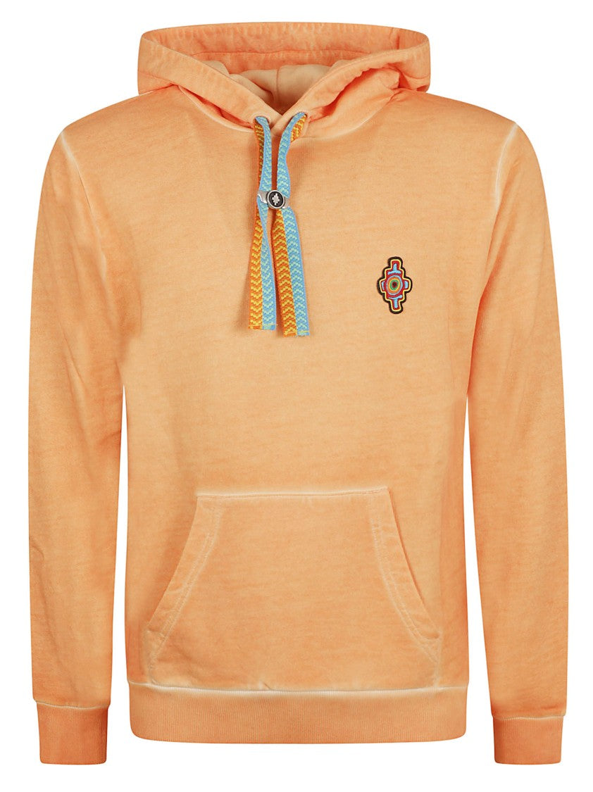 Marcelo Burlon Textured Fabric Hoodie With Drawstring Hood