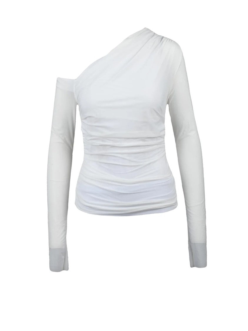 Aniye By White Asymmetrical One-Shoulder Top