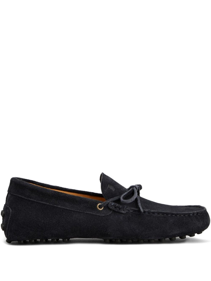 Tod's Moccasin-Style Flat Shoes In Black Calfskin