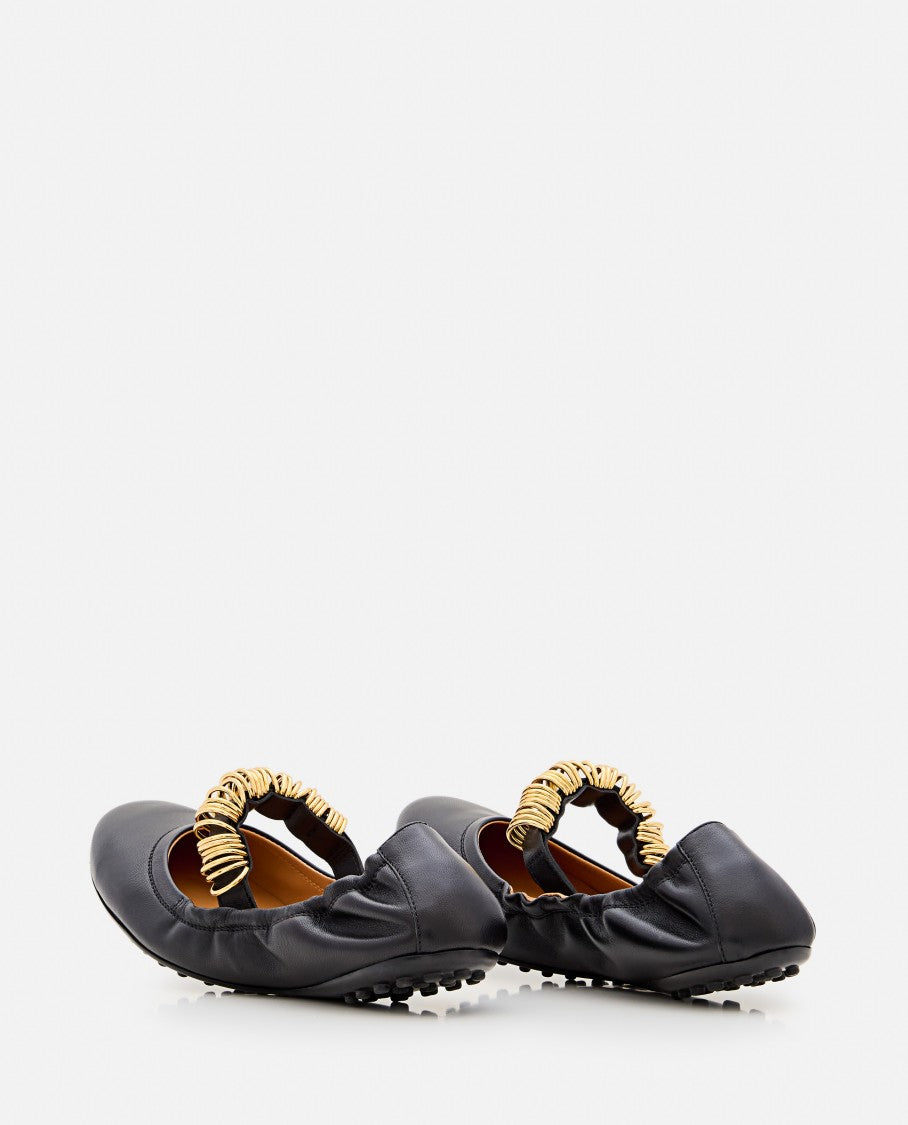 Tod's Ballerina Flat Shoes With Dee Band Rings