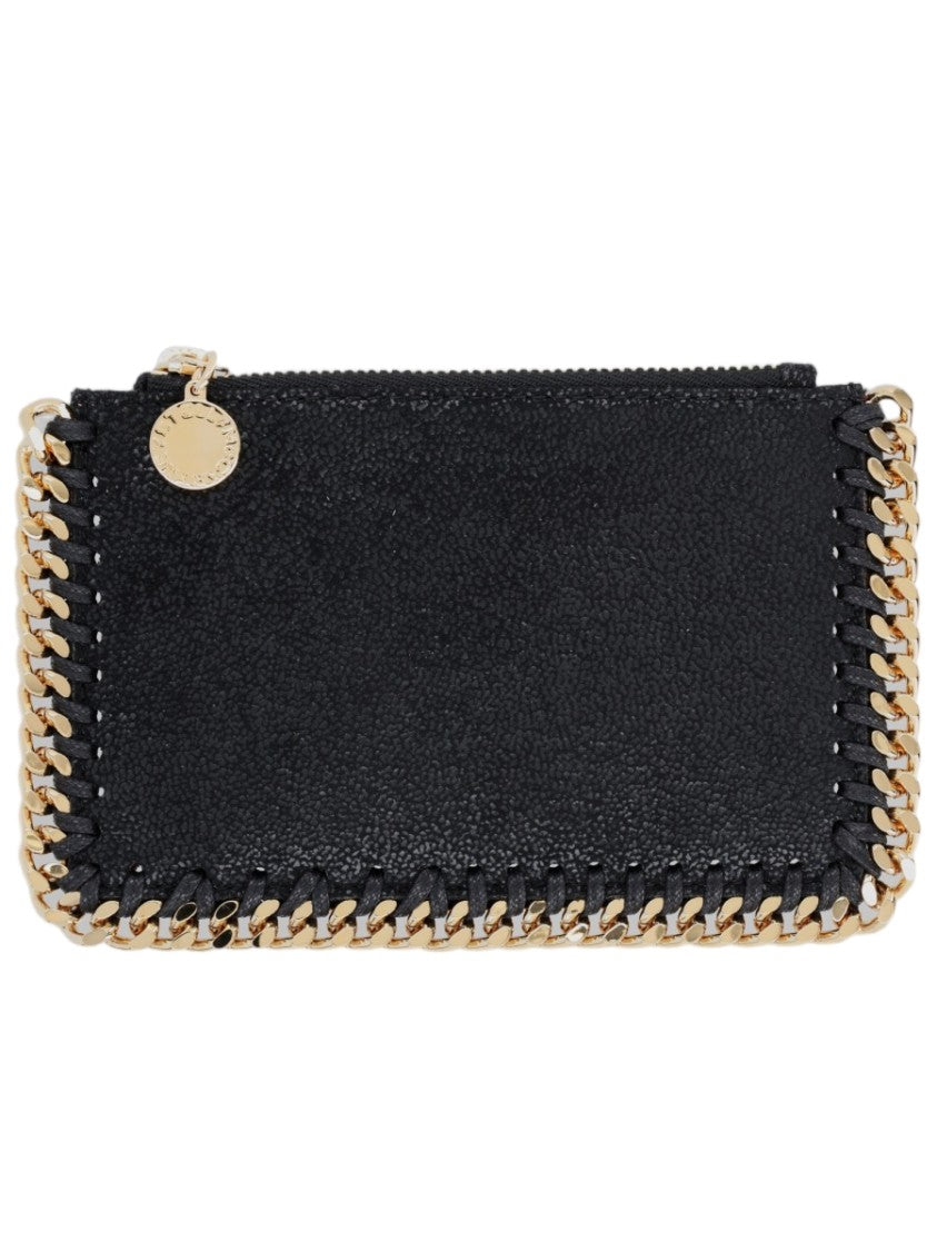Stella Mccartney Falabella Chain Trim Textured Card Holder