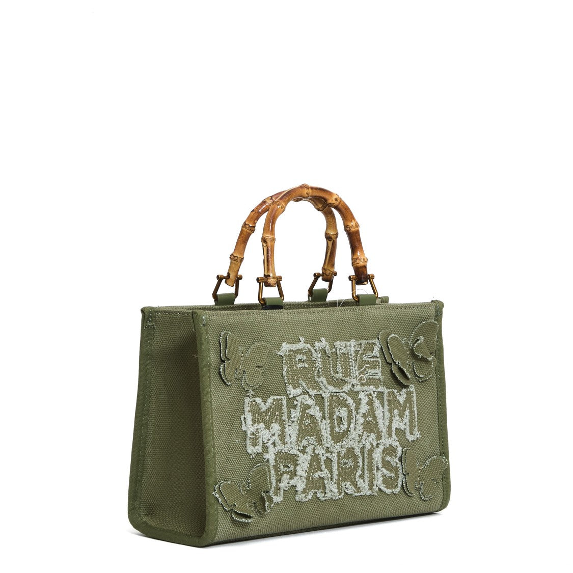 Rue Madame Canvas Mini Tote With Butterfly Appliqués